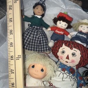 Vintage  Doll collection -8 pc lot Doll Set with Green and Blue Outfits